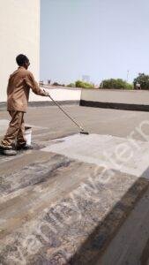 Cementitious Waterproofing Coating on Full Roof